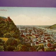 AK Blick auf Heidelberg und Schloß farbig ~1925