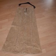 Damen-Maxi-Kord Rock "reject", Gr. 34, hellbraun