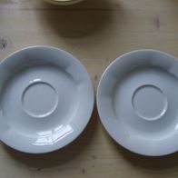 C Seltmann Weiden Bavaria -9- Untertassen weiß 2 Stück gut erhalten Porzellan Teller