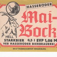 1 Bieretikett Wernigerode , Mai Bock , DDR