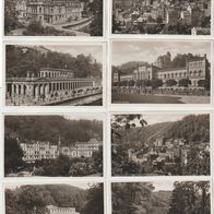 Karlsbad 1936 Foto Ansichtskarten 8 Stück-Lot Originale beste-Erhaltung