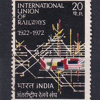 Indien, 1972, Mi. 537, Eisenbahn, 1 Briefm., gest