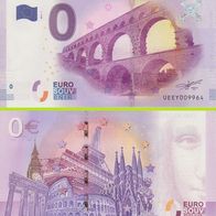 0 Euro Schein Pont du Gard UEEY 2017-1 selten Nr. 9964