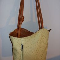 ITL-15843 Rucksack, 2-1, Handtasche, Damentasche, Schultertasche, Leder Tasche