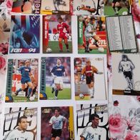 15 x Fussballcards und 51x Fussball Bilder von verschiedenen Jahrgängen gebraucht