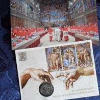 Vatikan 2019 2 Euro Sondermünze Sixtinische Kapelle als Numisbrief