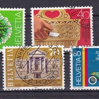 Schweiz MiNr. 1170-1173 kpl. gestempelt M€ 2,40 #G610c