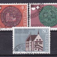 Schweiz MiNr. 1203-1205 kpl. gestempelt M€ 1,60 #G72e