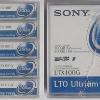 5er-Pack SONY LTX100G Data Cartrigde LTO Ultrium 1 - 100 GB * OVP*