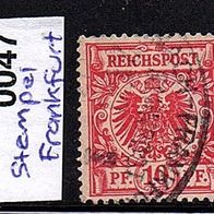 K569 Deutsches Reich Mi. Nr. 47 Reichsadler / Stempel aus Frankfurt o