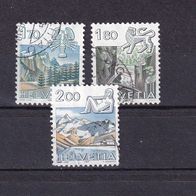 Schweiz MiNr. 1242-1244 kpl. gestempelt M€ 4,00 #G73d