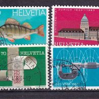 Schweiz MiNr. 1245-1248 kpl. gestempelt M€ 2,50 #G74e