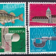 Schweiz MiNr. 1245-1248 kpl. gestempelt M€ 2,50 #G74f