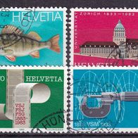 Schweiz MiNr. 1245-1248 kpl. gestempelt M€ 2,50 #G75a