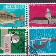 Schweiz MiNr. 1245-1248 kpl. gestempelt M€ 2,50 #G75b