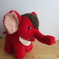 Steiff Elefant Diggi rot mit Lätzchen ca.70iger Jahre *