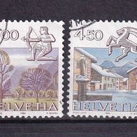 Schweiz MiNr. 1265-1266 kpl. gestempelt M€ 4,00 #G76a