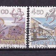 Schweiz MiNr. 1265-1266 kpl. gestempelt M€ 4,00 #G76b