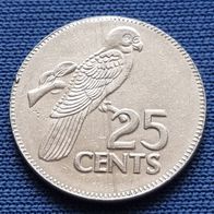 10394(13) 25 Cents (Seychellen / Papagei) 2000 in ss-vz von * * * Berlin-coins * * *
