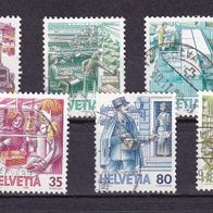 Schweiz MiNr. 1321-1326 kpl. gestempelt M€ 3,50 #G81b