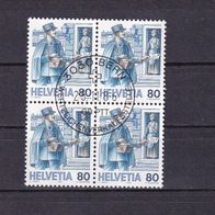 Schweiz MiNr. 1325 Viererblock gestempelt M€ >3,60 #1347h