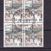 Schweiz MiNr. 1342 Viererblock gestempelt M€ >2,40 #1347j