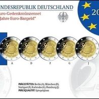 2 Euro-Gedenkmünzenset "10 Jahre Euro-Bargeld" 2012 Spiegelglanz im Blister