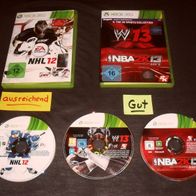 Xbox 360 Dreier Pack - NHL 12 & WWE 13 & NBA 2K13 ...