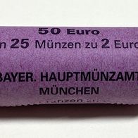 2 Euro - Münzrolle Deutschland von 2002 D München, (Sichtrolle)