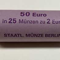 2 Euro - Münzrolle Deutschland von 2002 A Berlin, (Sichtrolle)