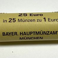 1 Euro - Münzrolle Deutschland von 2002 D München, (Sichtrolle)