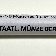 1 Cent - Münzrolle Deutschland von 2002 A Berlin, (Sichtrolle)
