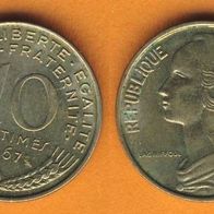 Frankreich 10 Centimes 1967