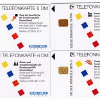 Telefonkartenfolder Die Museen der Museumsmeile Bonn K-350-353 1994
