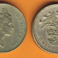 Großbritannien 1 Pound 1989