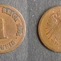 Münze Deutsches Reich: 1 Pfennig 1875 - B