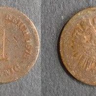 Münze Deutsches Reich: 1 Pfennig 1875 - D