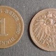 Münze Deutsches Reich: 1 Pfennig 1900 - E
