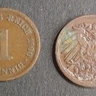 Münze Deutsches Reich: 1 Pfennig 1900 - G