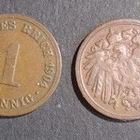 Münze Deutsches Reich: 1 Pfennig 1904 - D