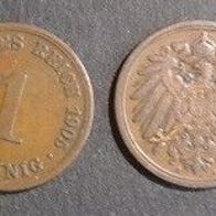 Münze Deutsches Reich: 1 Pfennig 1905 - A