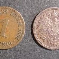 Münze Deutsches Reich: 1 Pfennig 1905 - D
