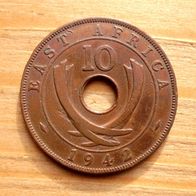 10 Cents 1942 Britisch Ost-Afrika