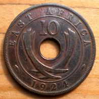 10 Cents 1924 Britisch Ost-Afrika
