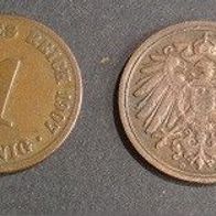 Münze Deutsches Reich: 1 Pfennig 1907 - D