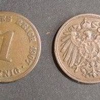 Münze Deutsches Reich: 1 Pfennig 1907 - G