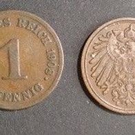Münze Deutsches Reich: 1 Pfennig 1908 - E