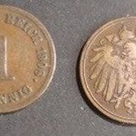 Münze Deutsches Reich: 1 Pfennig 1908 - J