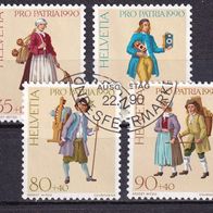 Schweiz MiNr. 1417-1420 kpl. gestempelt M€ 5,00 #G98b