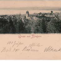 Bregenz, Correspondenz-Karte, Schiffspost, Baronin von Schenck, Schweinsberg, Mathild